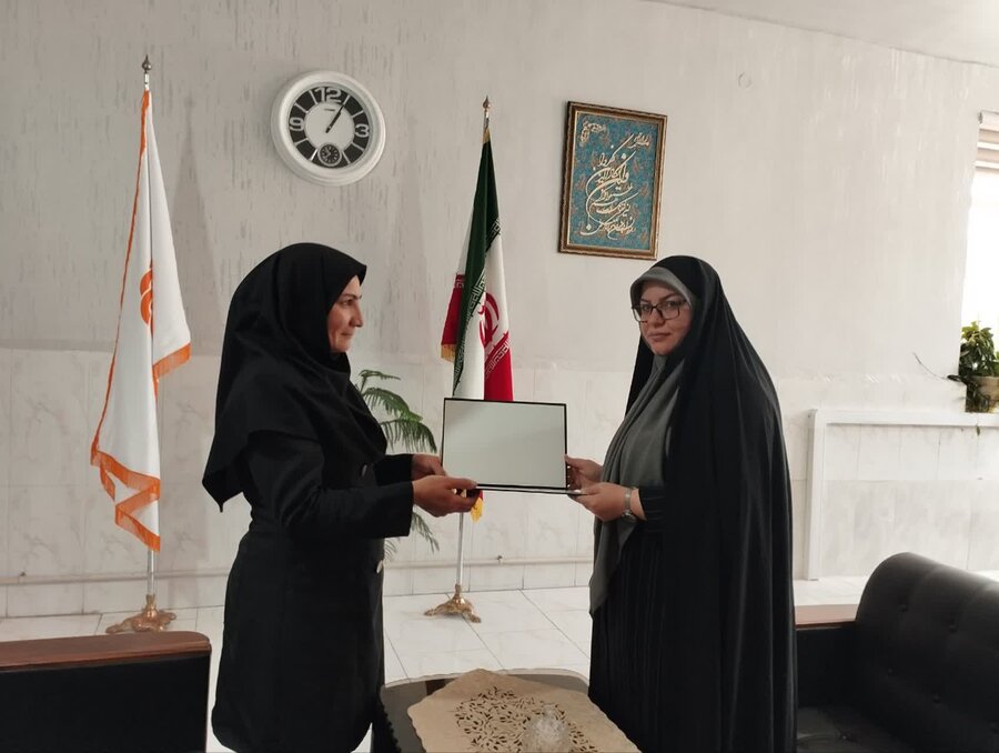 تقدیر از مسئول روابط عمومی بهزیستی شوط