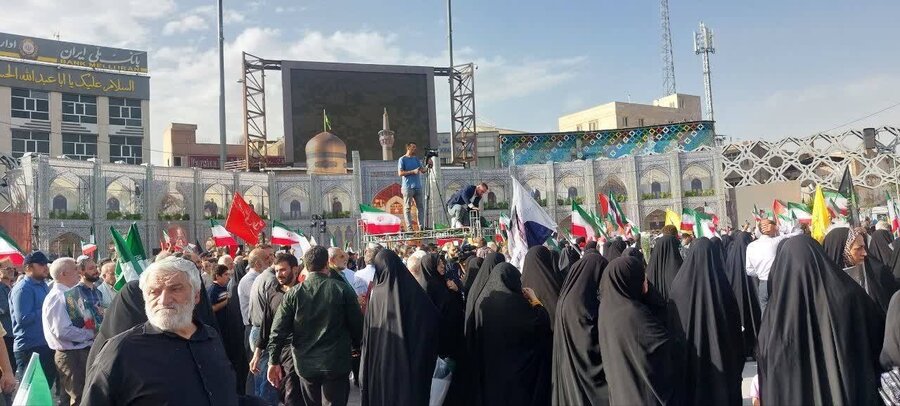 شهرستان تهران | حضور بسیجیان به مناسبت اولین سالگرد شهادت شهید خدمت آیت‌الله رئیسی و همراهان شهیدش