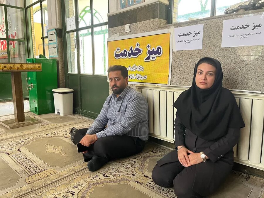 کامیاران | حضور پرسنل بهزیستی در مراسم سالگرد شهدای خدمت