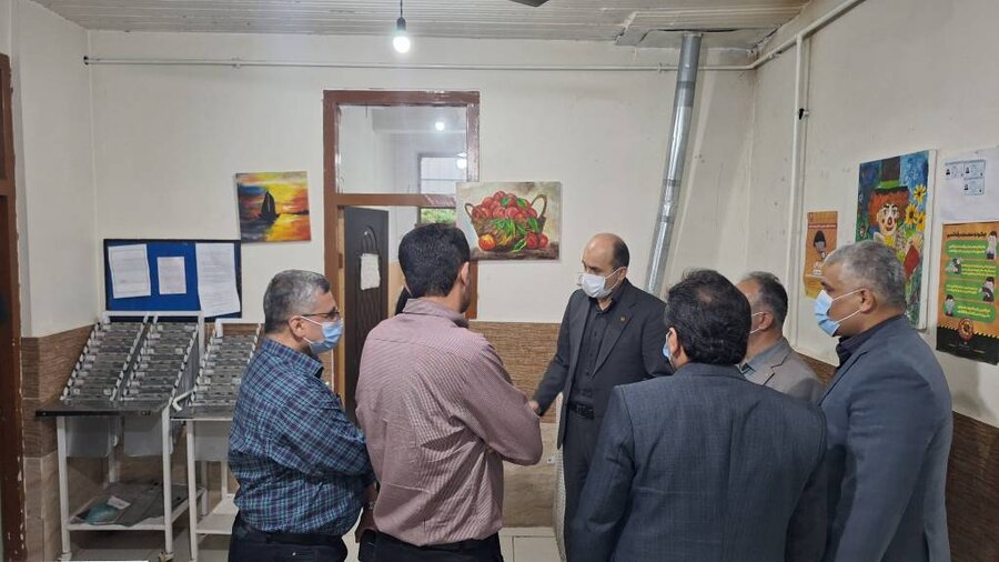 رشتIبازدید مدیرکل بهزیستی گیلان و هیئت همراه  از آسایشگاه معلولین در سنگر