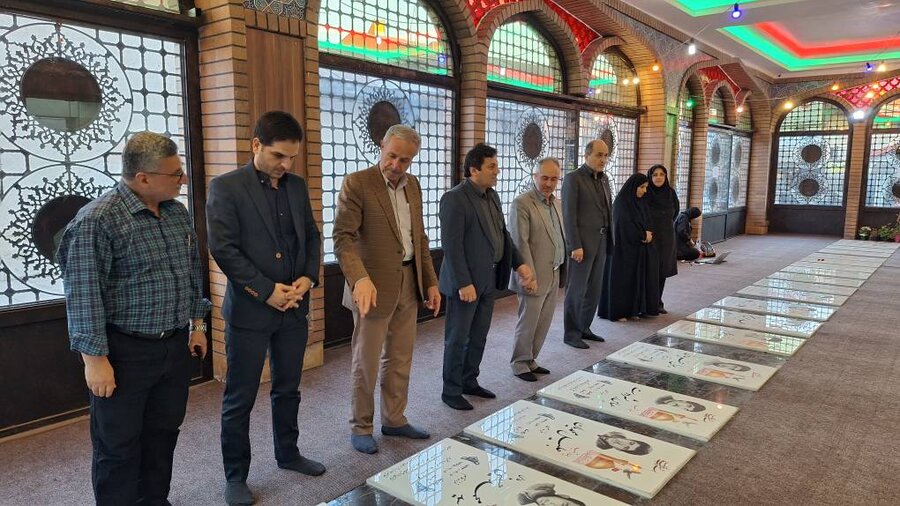 حضور مسئولین بهزیستی گیلان در گلزار شهدای ‌سنگر