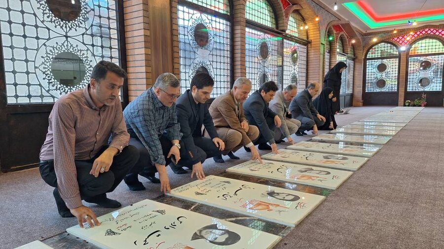 حضور مسئولین بهزیستی گیلان در گلزار شهدای ‌سنگر
