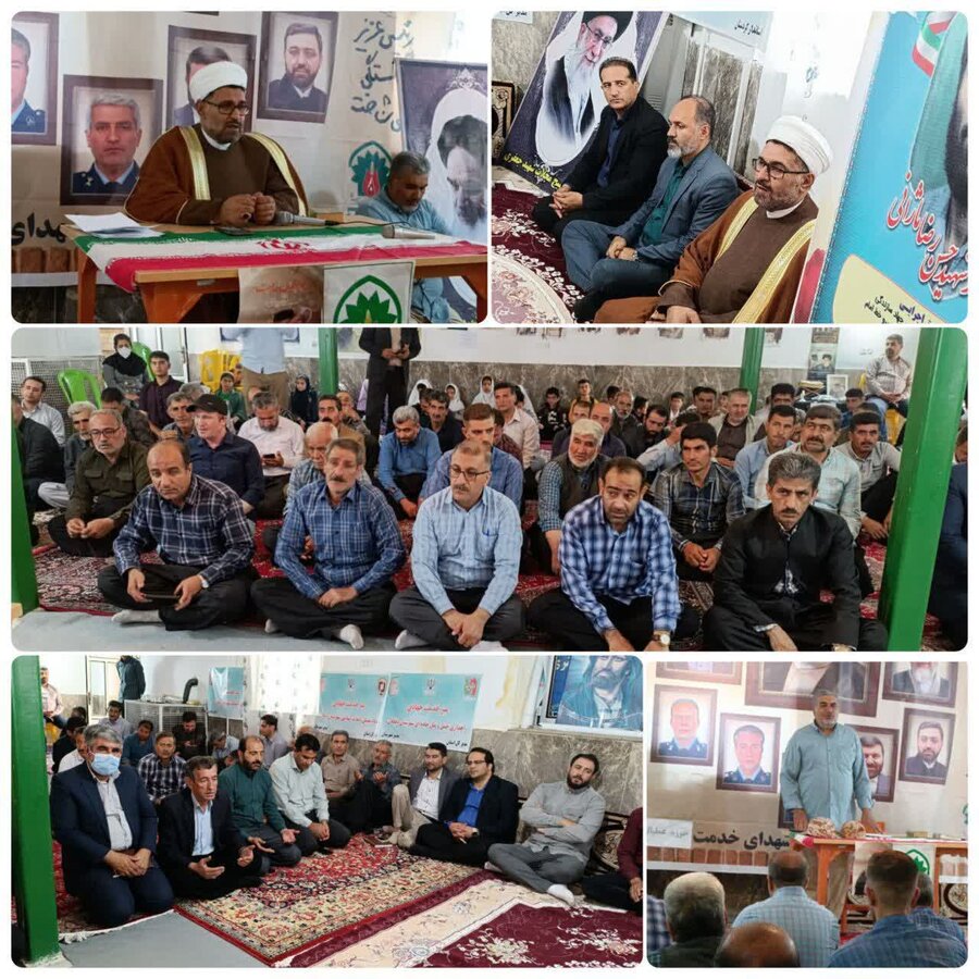 برپایی میز خدمت بهزیستی در روستای کاکو شهرستان دهگلان