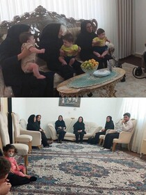 مدیرکل بهزیستی استان زنجان با خانواده های دارای فرزندان چهار و سه قلو دیدار کرد