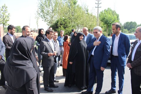 مراسم استقبال از معاون وزیر و رئیس سازمان بهزیستی کشور برگزار شد