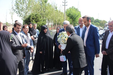 مراسم استقبال از معاون وزیر و رئیس سازمان بهزیستی کشور برگزار شد