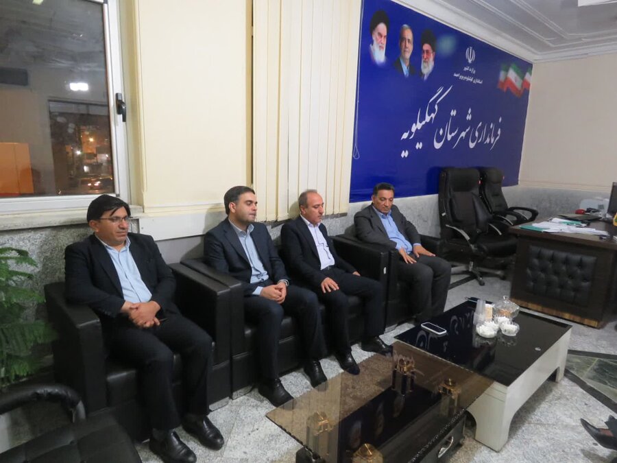 دیدار معاون اورژانس اجتماعی سازمان بهزیستی کشور با فرماندار شهرستان کهگیلویه برای بررسی مسائل اجتماعی 