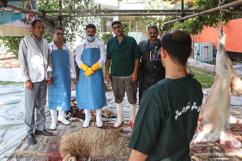 ذبح بهداشتی قربانی در شیرخوارگاه آمنه برای نیازمندان