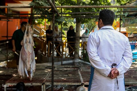 ذبح بهداشتی قربانی در شیرخوارگاه آمنه برای نیازمندان