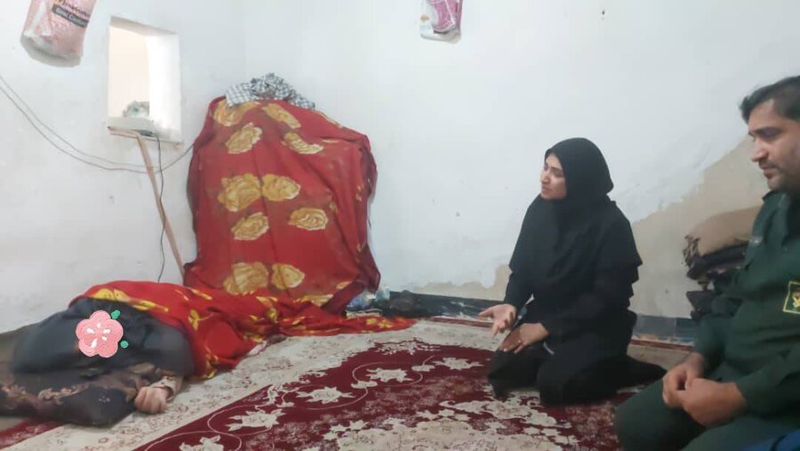 بازدید مشترک مسئولان بهزیستی و حوزه مقاومت بسیج از منزل مددجویان