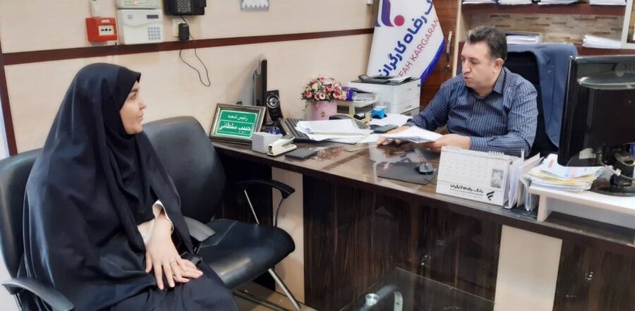 دیدار «رئیس بهزیستی شهرستان چایپاره» با روسای بانک های رفاه و کشاورزی