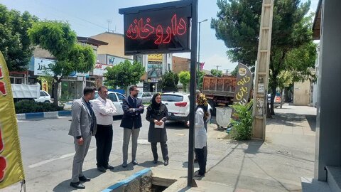 بازدید میدانی از معابر،داروخانه ها و بانک های شهر کوهسار توسط تیم تخصصی کمیته فنی مناسب سازی