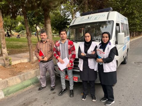 تیم اورژانس اجتماعی در محل پارک گلستان شهر جدید مهستان مستقر شد