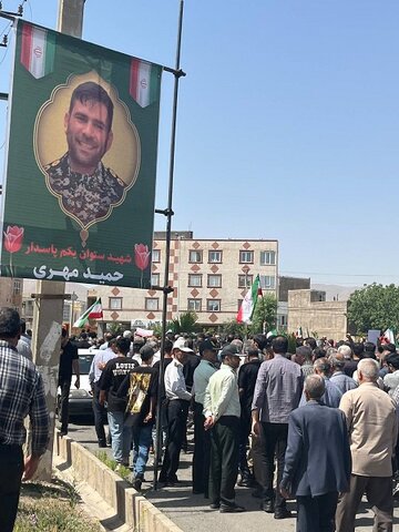 گزارش تصویری| مراسم تشییع شهدای حمله دژخیمان رژیم صهیونی شهرستان ابهر برگزار شد
