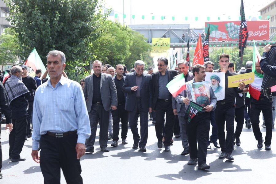 حضور رئیس سازمان بهزیستی کشور در مراسم تشییع شهیدان جنگ دوازده روزه