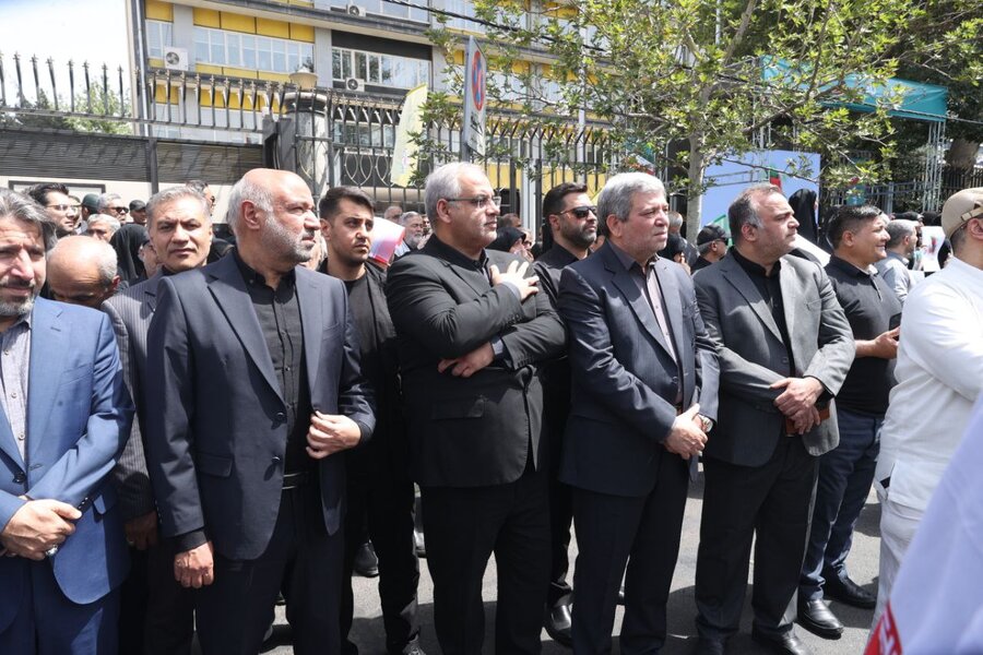 حضور رئیس سازمان بهزیستی کشور در مراسم تشییع شهیدان جنگ دوازده روزه