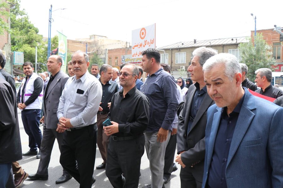 حضور مجموعه بهزیستی استان در مراسم بدرقه باشکوه سردار شهید «علیرضا لطفی» در ارومیه