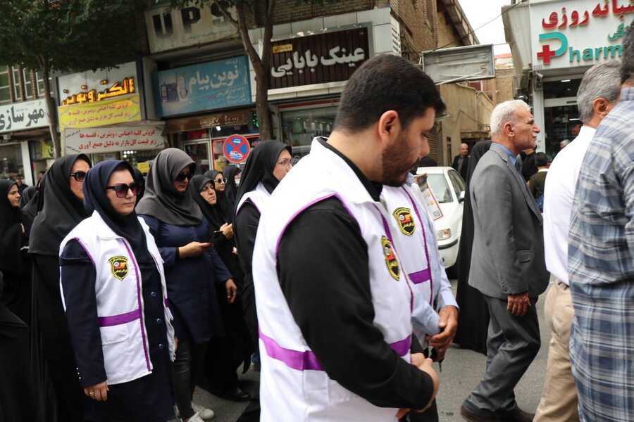 حضور مجموعه بهزیستی استان در مراسم بدرقه باشکوه سردار شهید «علیرضا لطفی» در ارومیه