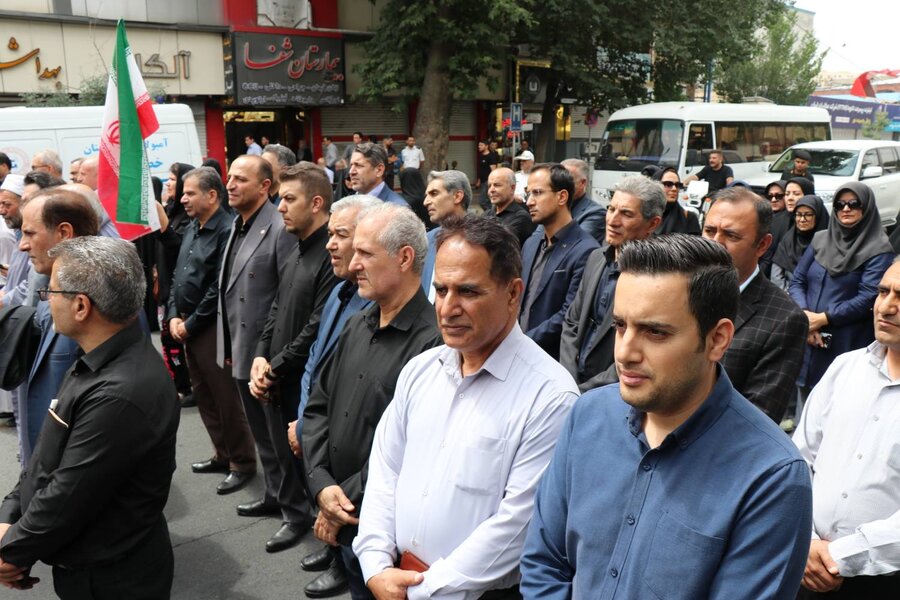 حضور مجموعه بهزیستی استان در مراسم بدرقه باشکوه سردار شهید «علیرضا لطفی» در ارومیه