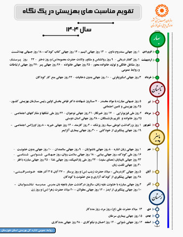 پوستر | تقویم مناسبتهای بهزیستی در سال۱۴۰۴