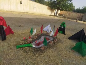 فضاسازی واقعه کربلا توسط فرزندان موسسه خیریه نور امید بهزیستی شاهین دژ