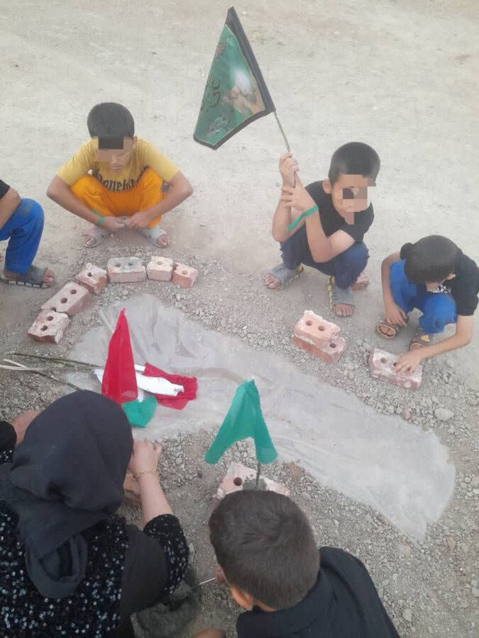 فضاسازی واقعه کربلا توسط فرزندان موسسه خیریه نور امید بهزیستی شاهین دژ