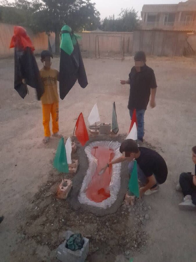 فضاسازی واقعه کربلا توسط فرزندان موسسه خیریه نور امید بهزیستی شاهین دژ