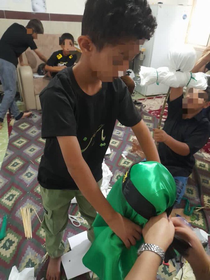 فضاسازی واقعه کربلا توسط فرزندان موسسه خیریه نور امید بهزیستی شاهین دژ