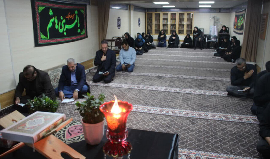 برگزاری مراسم عزاداری سومین روز شهادت امام حسین (ع) در نمازخانه بهزیستی استان البرز