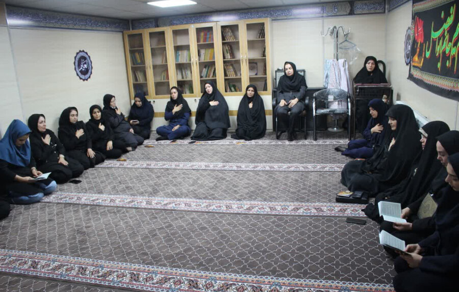 برگزاری مراسم عزاداری سومین روز شهادت امام حسین (ع) در نمازخانه بهزیستی استان البرز