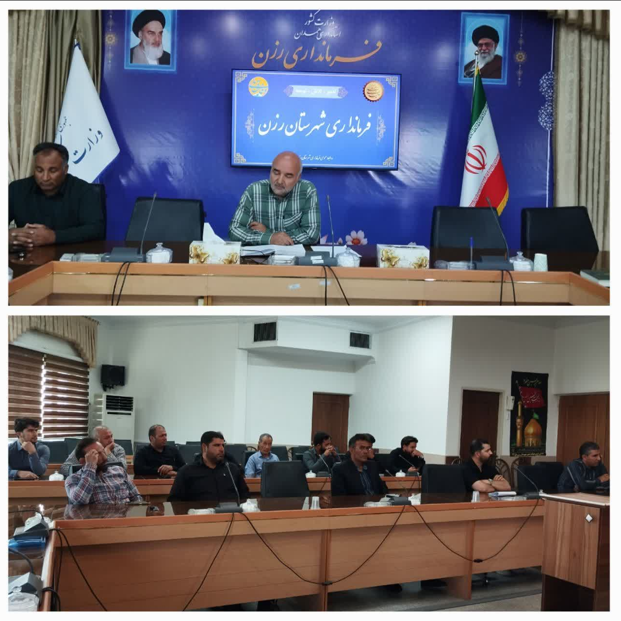 برگزاری جلسه مدیریت بحران برای دهیاران بخش مرکزی در فرمانداری شهرستان رزن