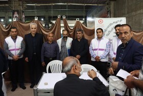 برپایی میز خدمت در مصلی اهواز با حضور مدیر کل و مسئولان بهزیستی خوزستان
