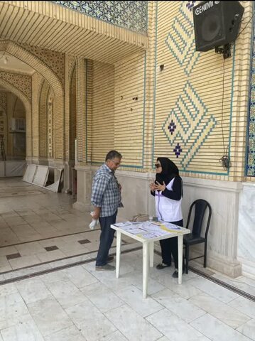 برپایی میزخدمت اورژانس اجتماعی درمسجد جامع بم