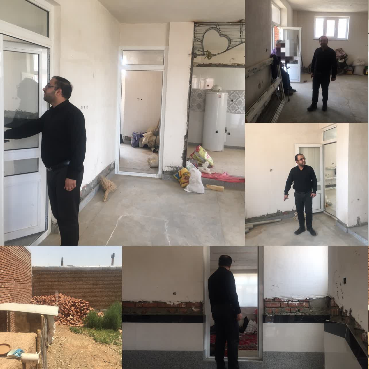 بازدید رئیس اداره بهزیستی و مددکاران از مسکن‌های احداث شده مددجویان در شهرستان بهار