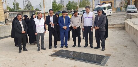 گزارش تصویری| ادای احترام روسا و کارکنان ادارات بهزیستی شهرستانها به شهدا