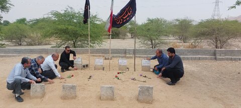 تجدید میثاق کارکنان بهزیستی امیدیه با  شهدای جنگ تحمیلی رژیم صهیونی