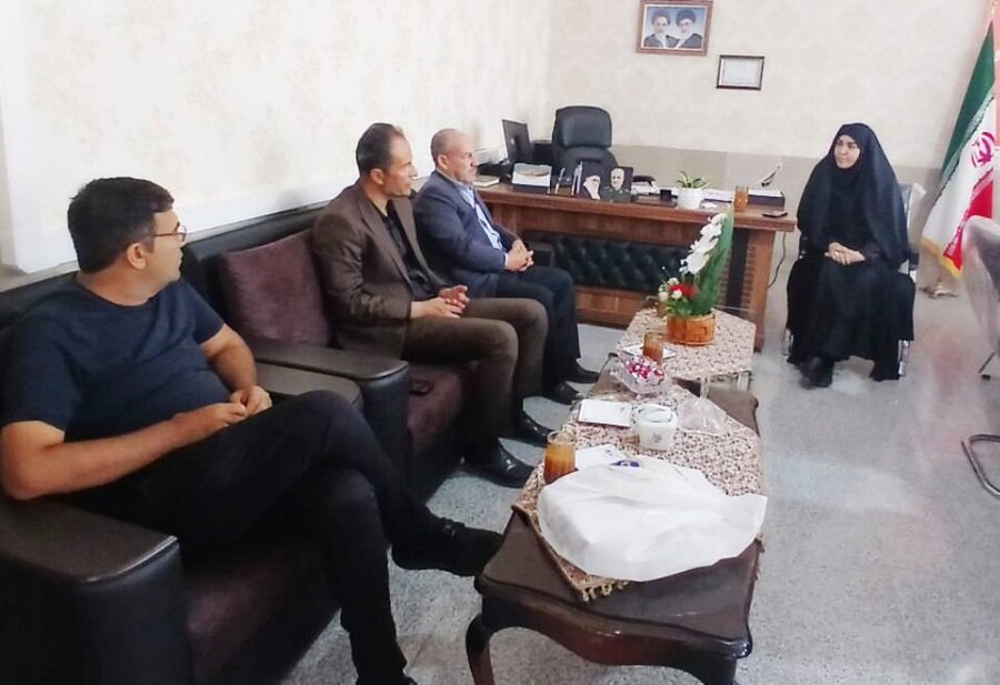 دیدار مسئول دفتر نماینده مجلس شورای اسلامی شهرستان چایپاره با رئیس بهزیستی