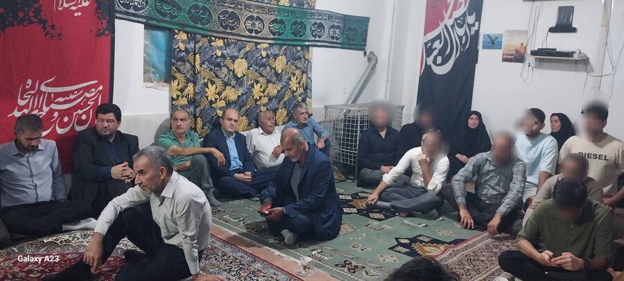 حضور مدیر کل بهزیستی گیلان در مراسم سوگواری حسینی در کمپ رهروان راه سلامت لاهیجان