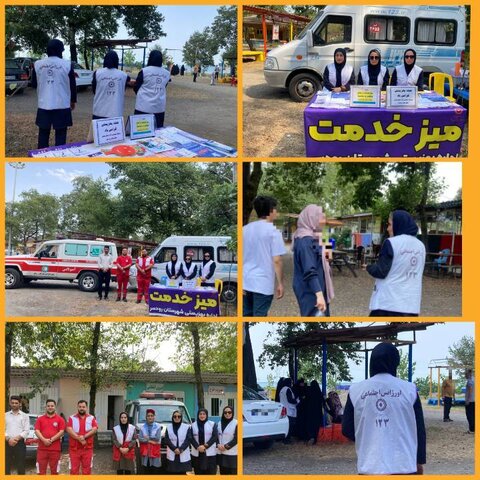 رودسر I حضور کارشناسان اورژانس اجتماعی ۱۲۳ در بخش چابکسر  به منظور آگاه سازی شهروندان