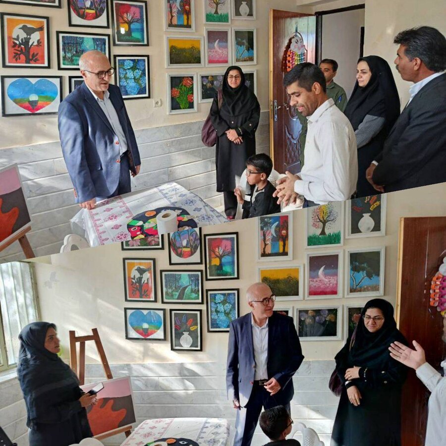 بازدید مدیر کل بهزیستی استان از پایگاه هنر درمانی معلولین بخش درح بازدید مدیر کل بهزیستی استان از پایگاه هنر درمانی معلولین بخش درح