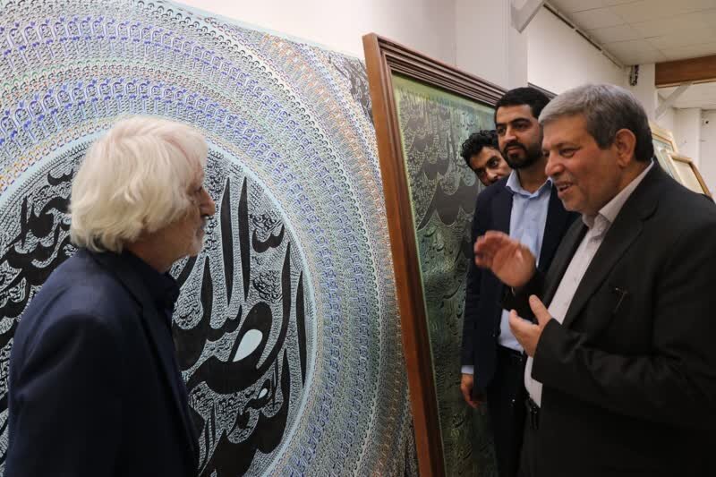 بازدید معاون وزیر تعاون ، کا و رفاه اجتماعی  از مجموعه خوشنویسی استاد مودب