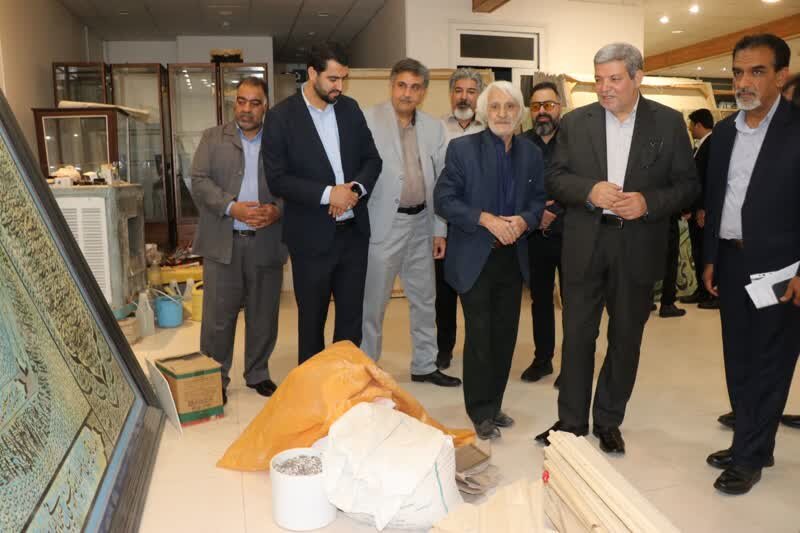 بازدید معاون وزیر تعاون ، کا و رفاه اجتماعی  از مجموعه خوشنویسی استاد مودب