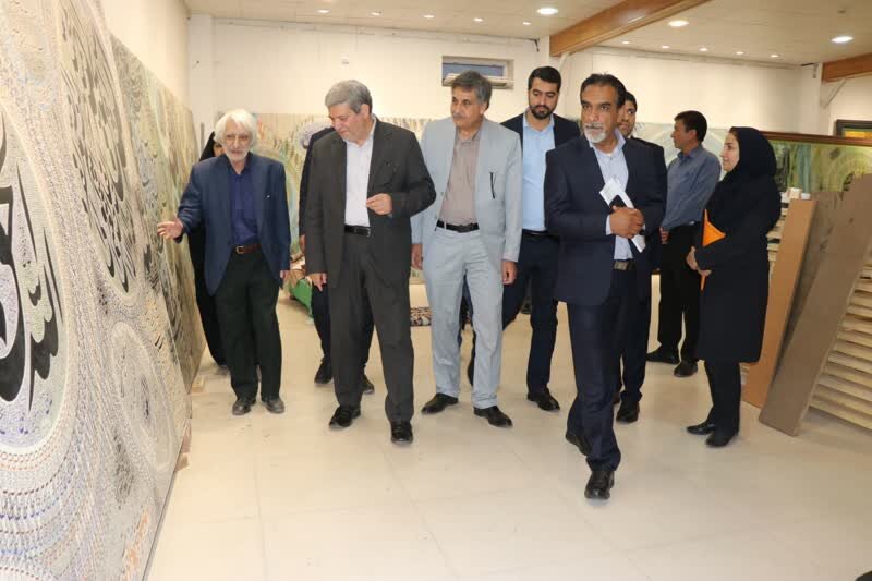 بازدید معاون وزیر تعاون ، کا و رفاه اجتماعی  از مجموعه خوشنویسی استاد مودب