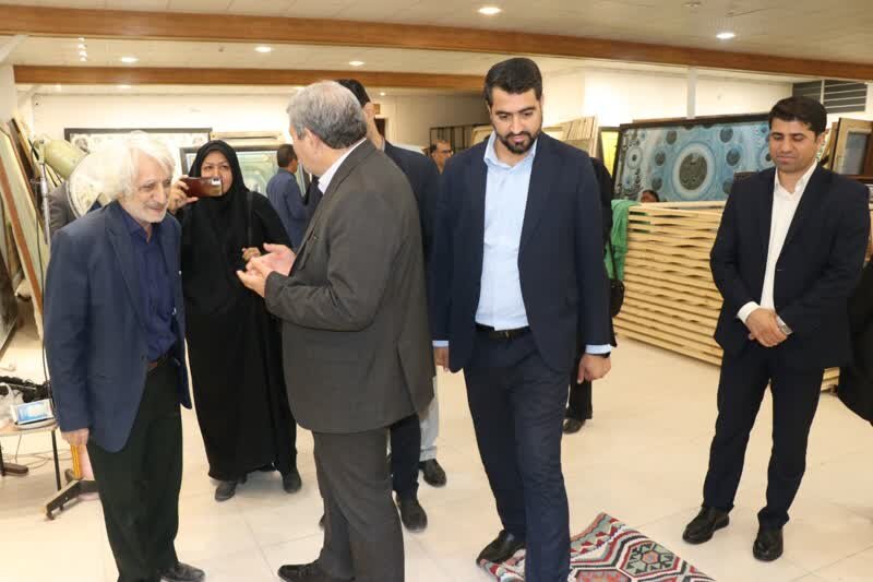 بازدید معاون وزیر تعاون ، کا و رفاه اجتماعی  از مجموعه خوشنویسی استاد مودب