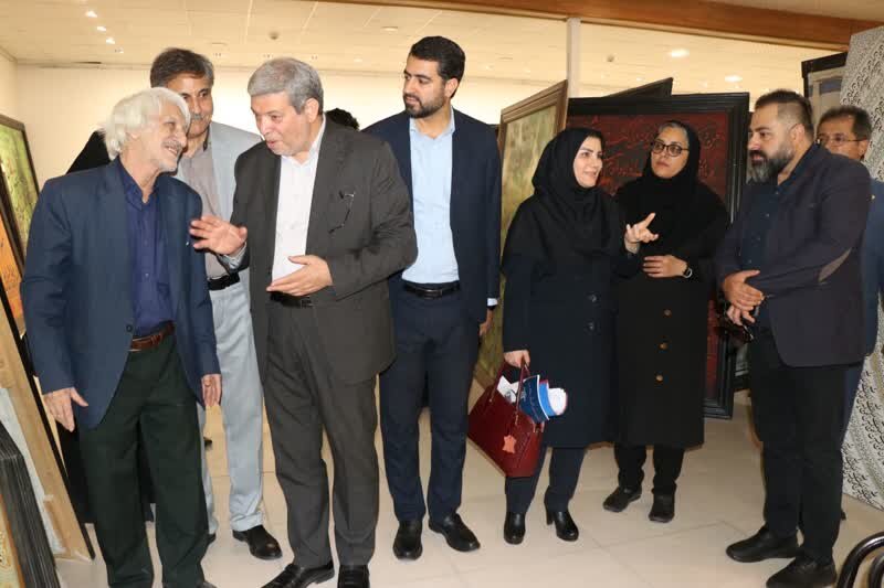 بازدید معاون وزیر تعاون ، کا و رفاه اجتماعی  از مجموعه خوشنویسی استاد مودب