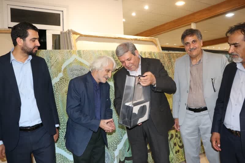بازدید معاون وزیر تعاون ، کا و رفاه اجتماعی  از مجموعه خوشنویسی استاد مودب