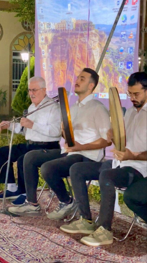 مراسم مولودی‌خوانی در سرای سالمندان سنندج
