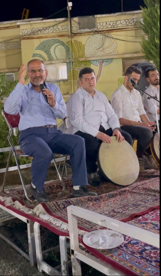 مراسم مولودی‌خوانی در سرای سالمندان سنندج