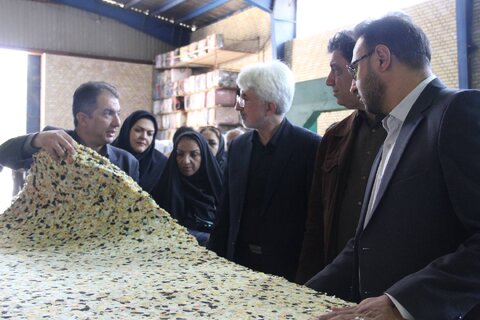 در حاشیه افتتاح همزمان پروژه های بهزیستی انجام شد:بازدید مدیر کل و هئیت همراه از بخش های مختلف شرکت تولید کالای خواب جنوب ابر