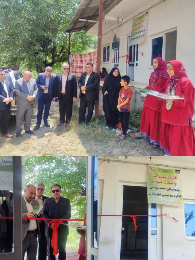 افتتاح و بهره برداری از دو واحد مسکن حمایتی در شهرستان مینودشت 